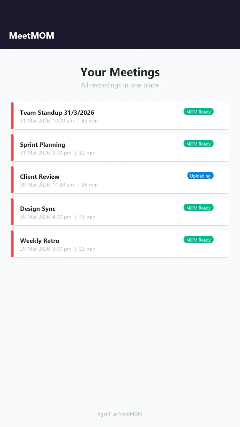 MeetMOM - New Meeting — Recording
