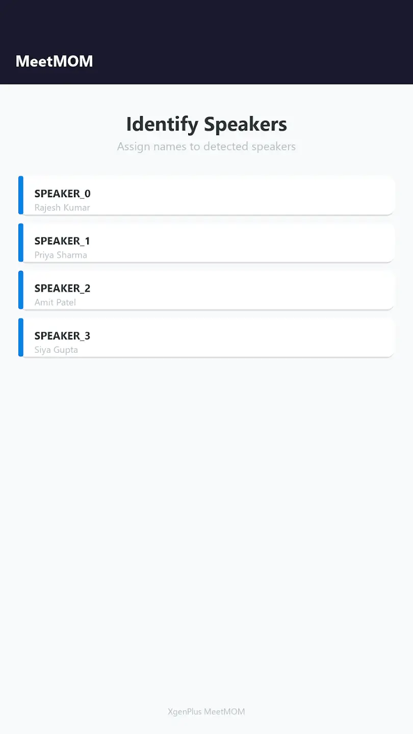 MeetMOM - Identify Speakers