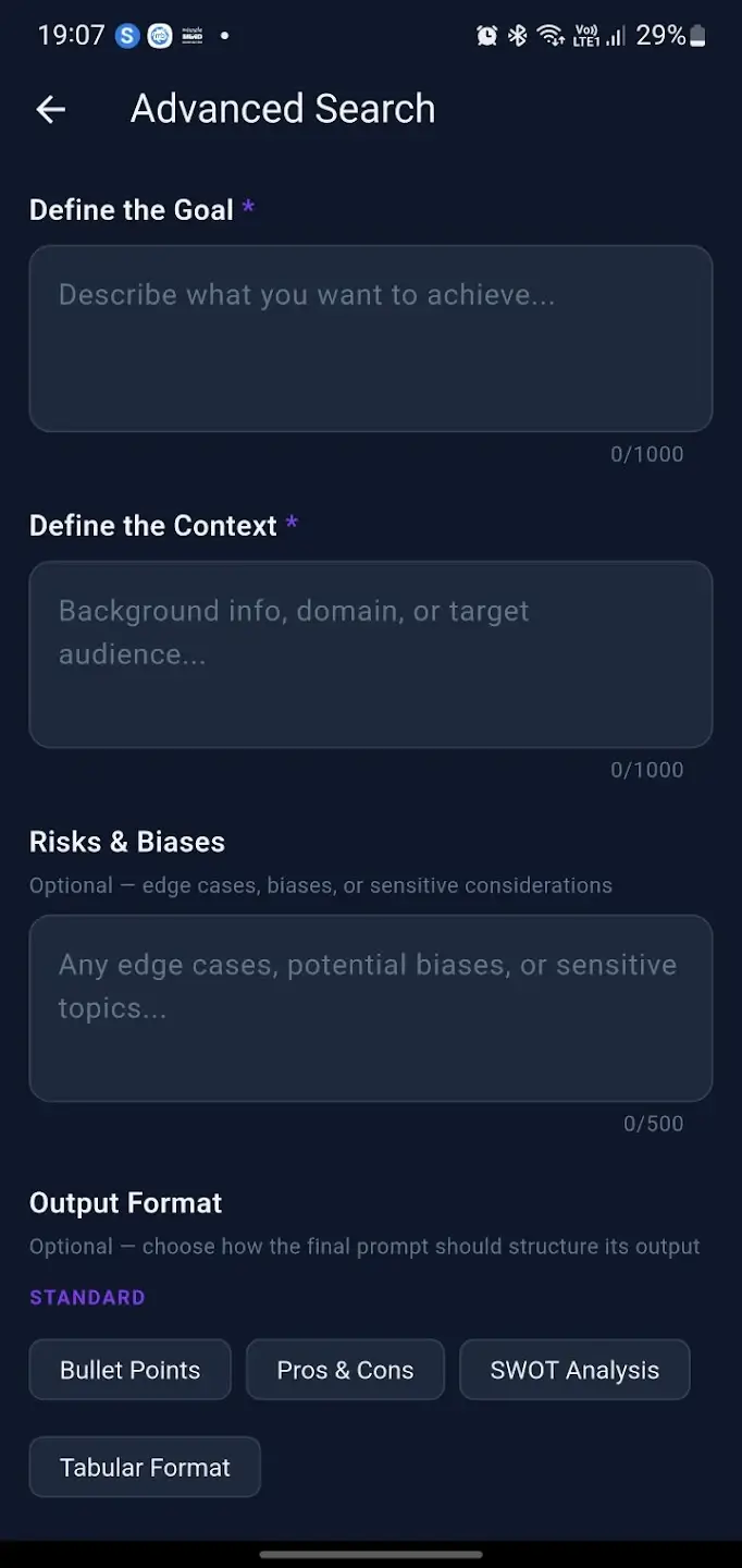 Prompt Optimizer - Output Formats