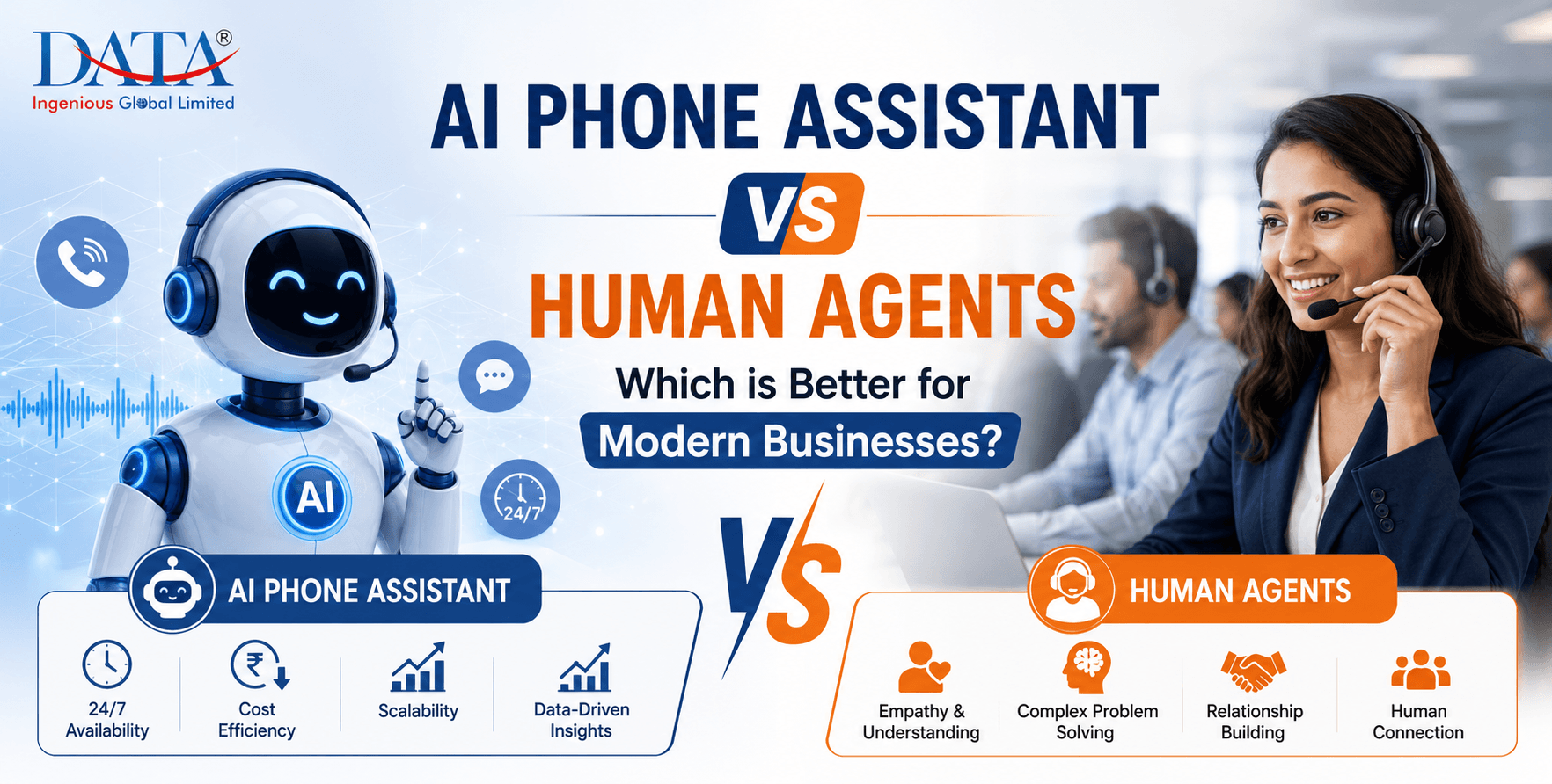 AI Phone Assistant vs Human Agents: Which is Better for Modern Businesses? AI Phone Assistant vs Human Agents: Which is Better for Modern Businesses?